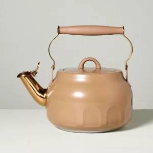 Teapot with Copper Accents Tan