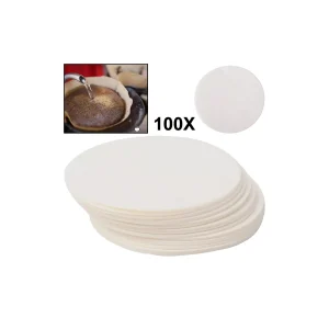 1 100 PCS Round Coffee Filter Paper, Diameter 60mm(White)