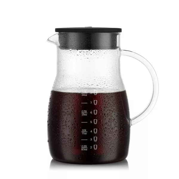 34oz Cold Brew and Ice Tea Maker: Cold Brew Coffee Maker, BPA-Free, Dishwasher-Safe, Reusable Filter - 图片 3
