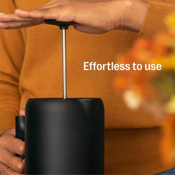 24oz Clara French Press Coffee Maker Matte Black: Stainless Steel, Manual, Permanent Screen Filter, 24 oz Capacity - 图片 4