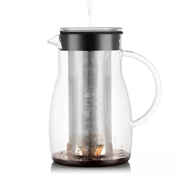 34oz Cold Brew and Ice Tea Maker: Cold Brew Coffee Maker, BPA-Free, Dishwasher-Safe, Reusable Filter - 图片 4